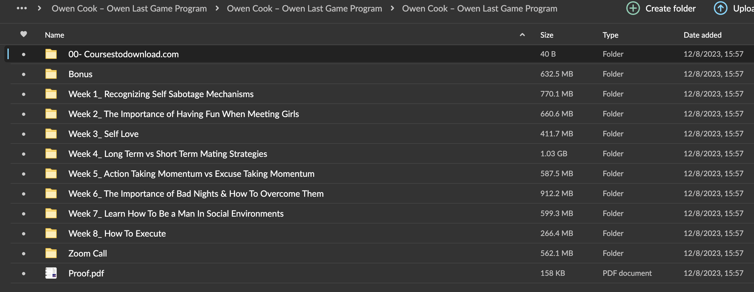 Owen Cook – Owen Last Game Program Download