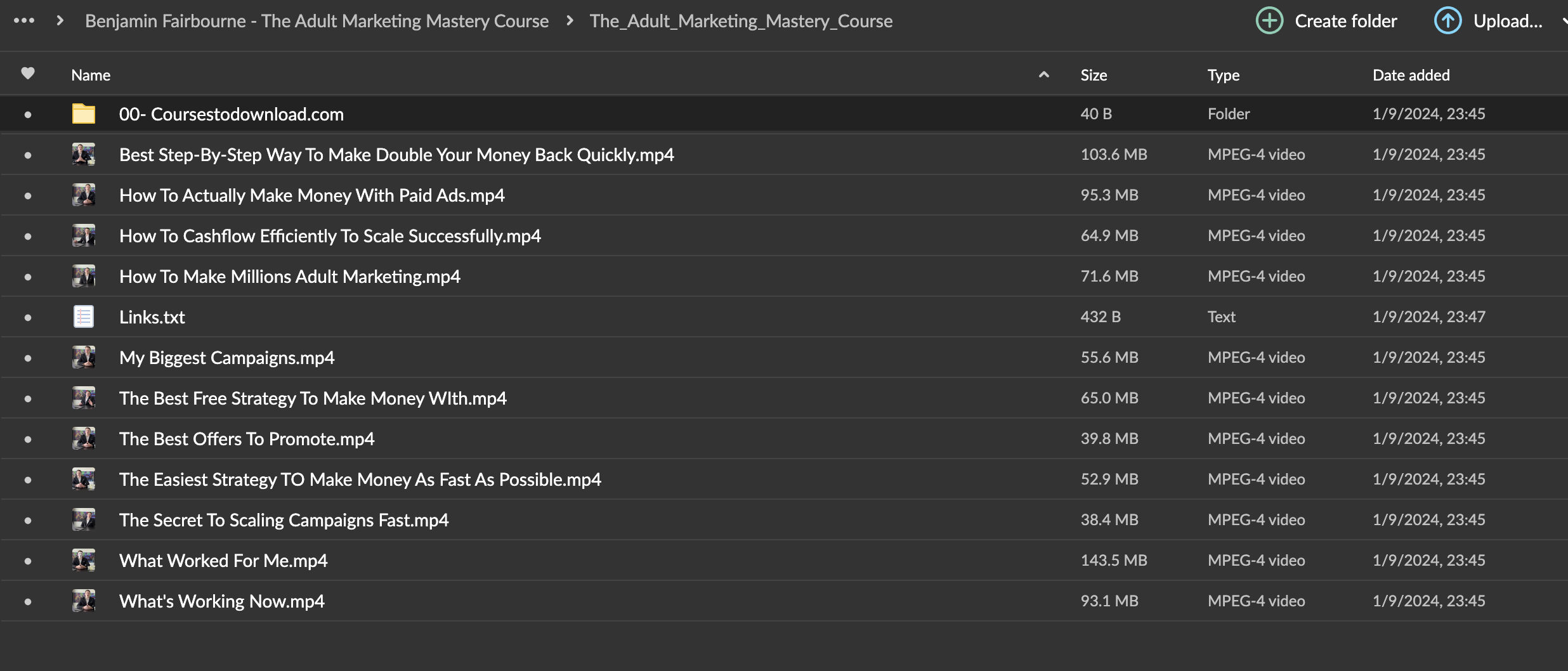 Benjamin Fairbourne - The Adult Marketing Mastery Course Download
